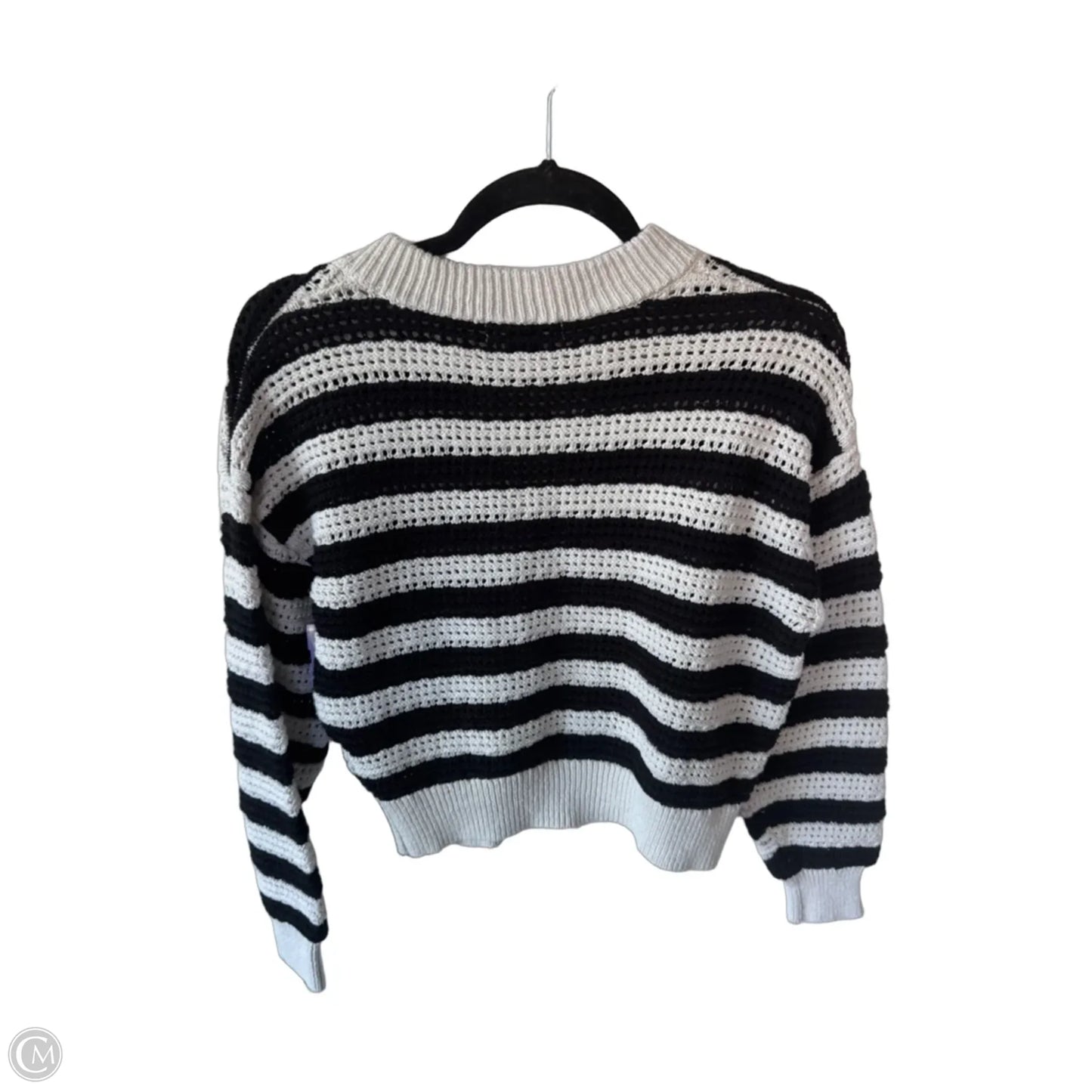 Sweater Cardigan By Sanctuary In Black & Cream, Size: Xs