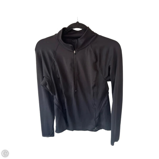 Athletic Top Long Sleeve Collar By Athleta In Black, Size: S