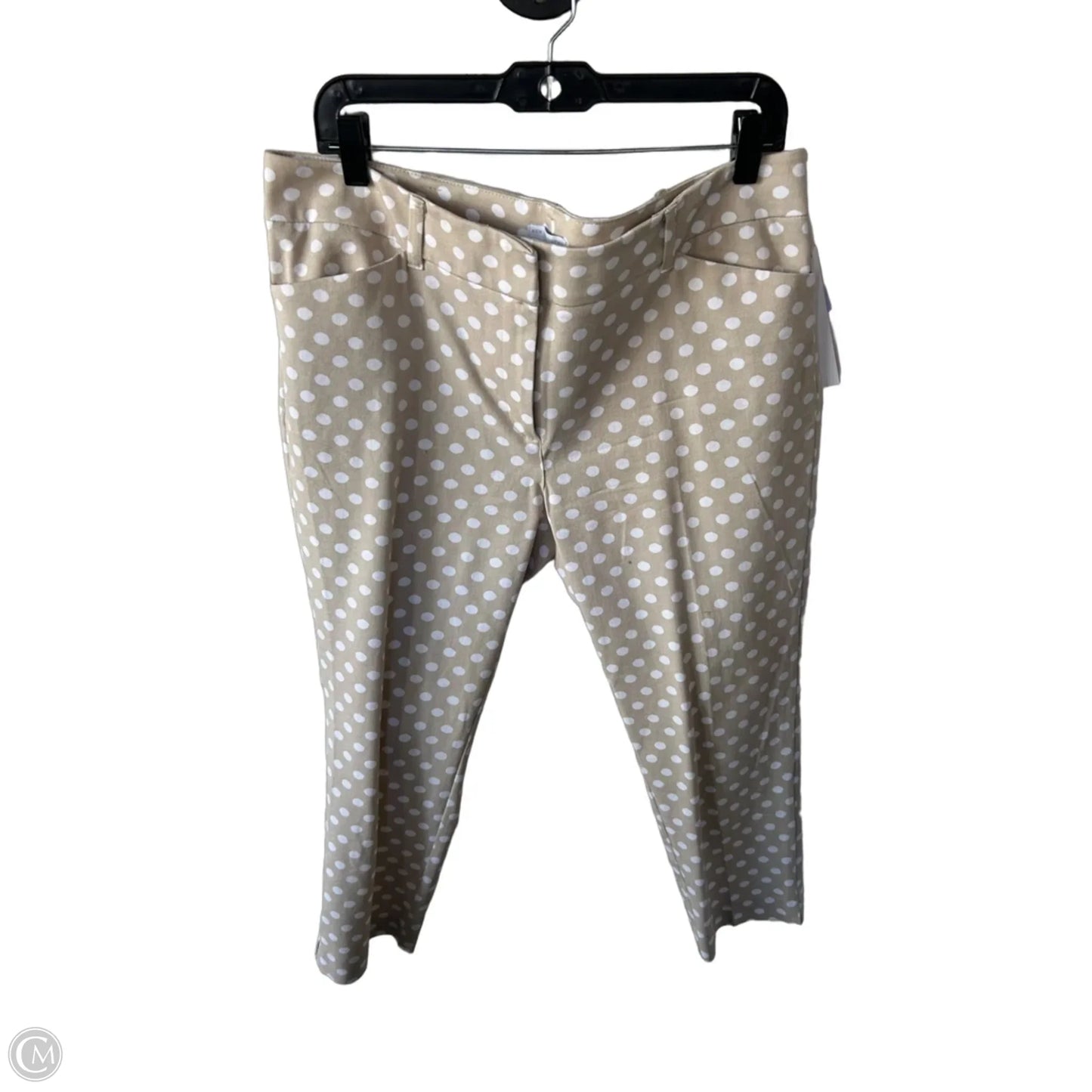 Pants Cropped By New York And Co In Tan & White, Size: 14