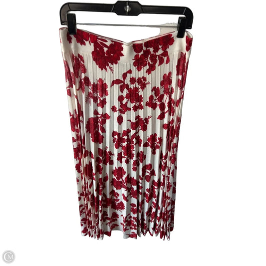 Skirt Maxi By Ann Taylor In Red & White, Size: 12