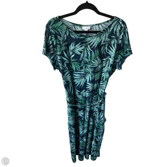 Dress Casual Midi By J. Jill In Blue & Green, Size: L