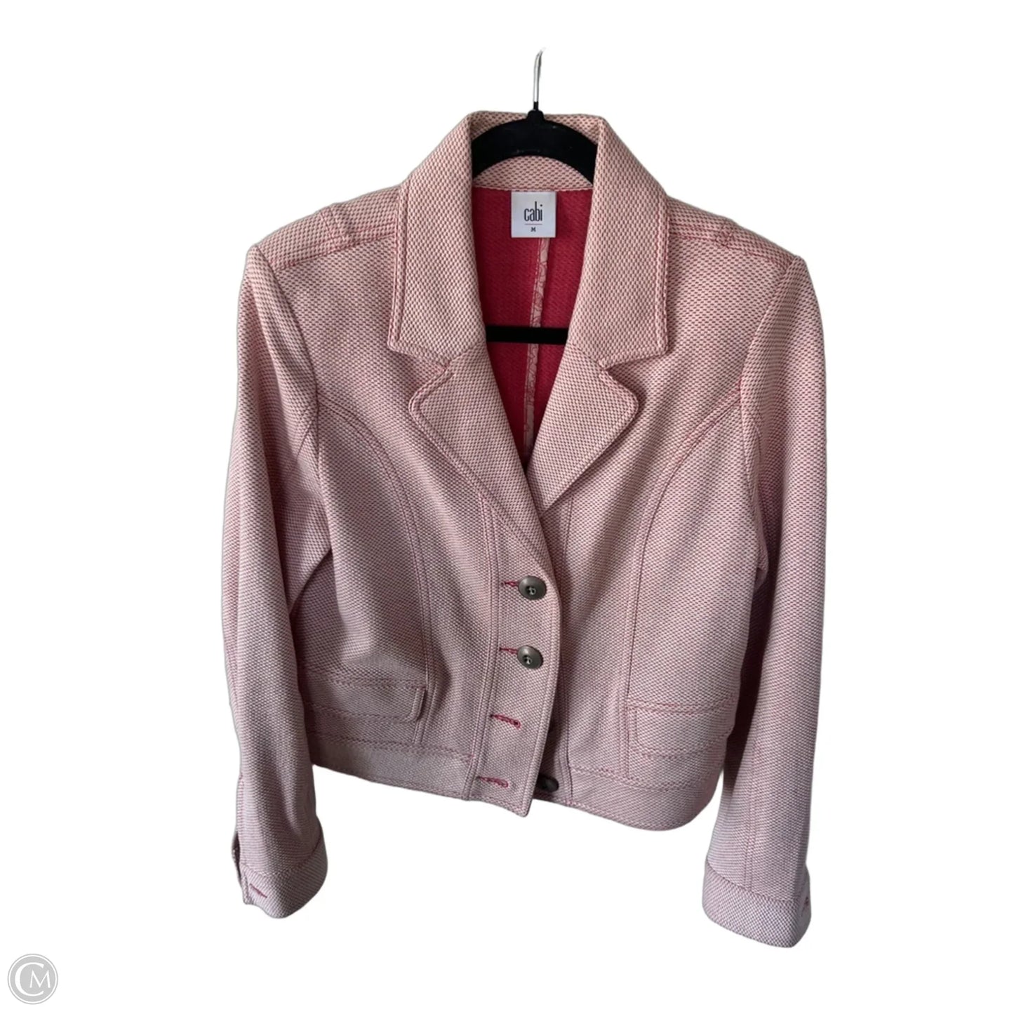 Blazer By Cabi In Cream & Orange, Size: M