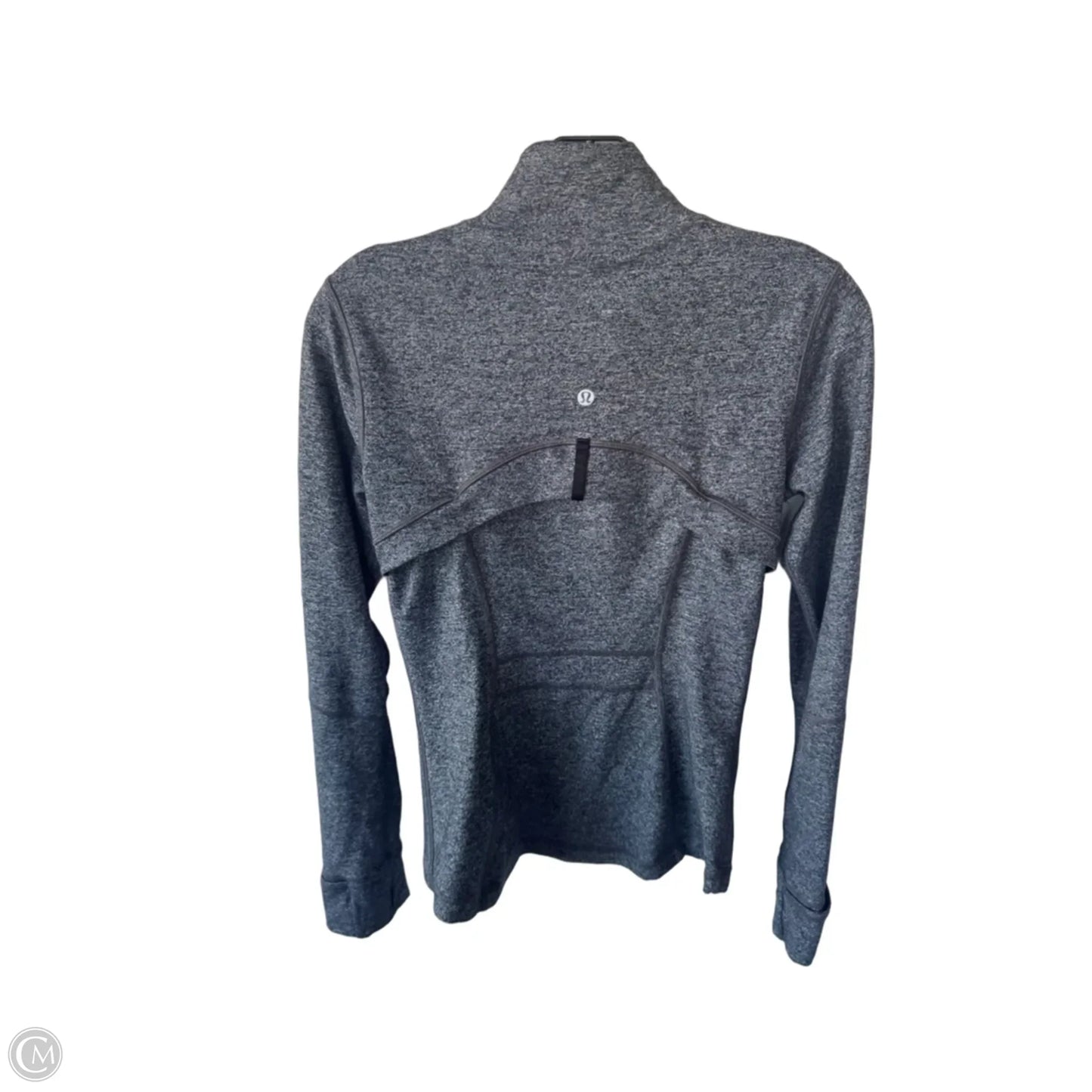 Athletic Sweatshirt Collar By Lululemon In Black & Grey, Size: S