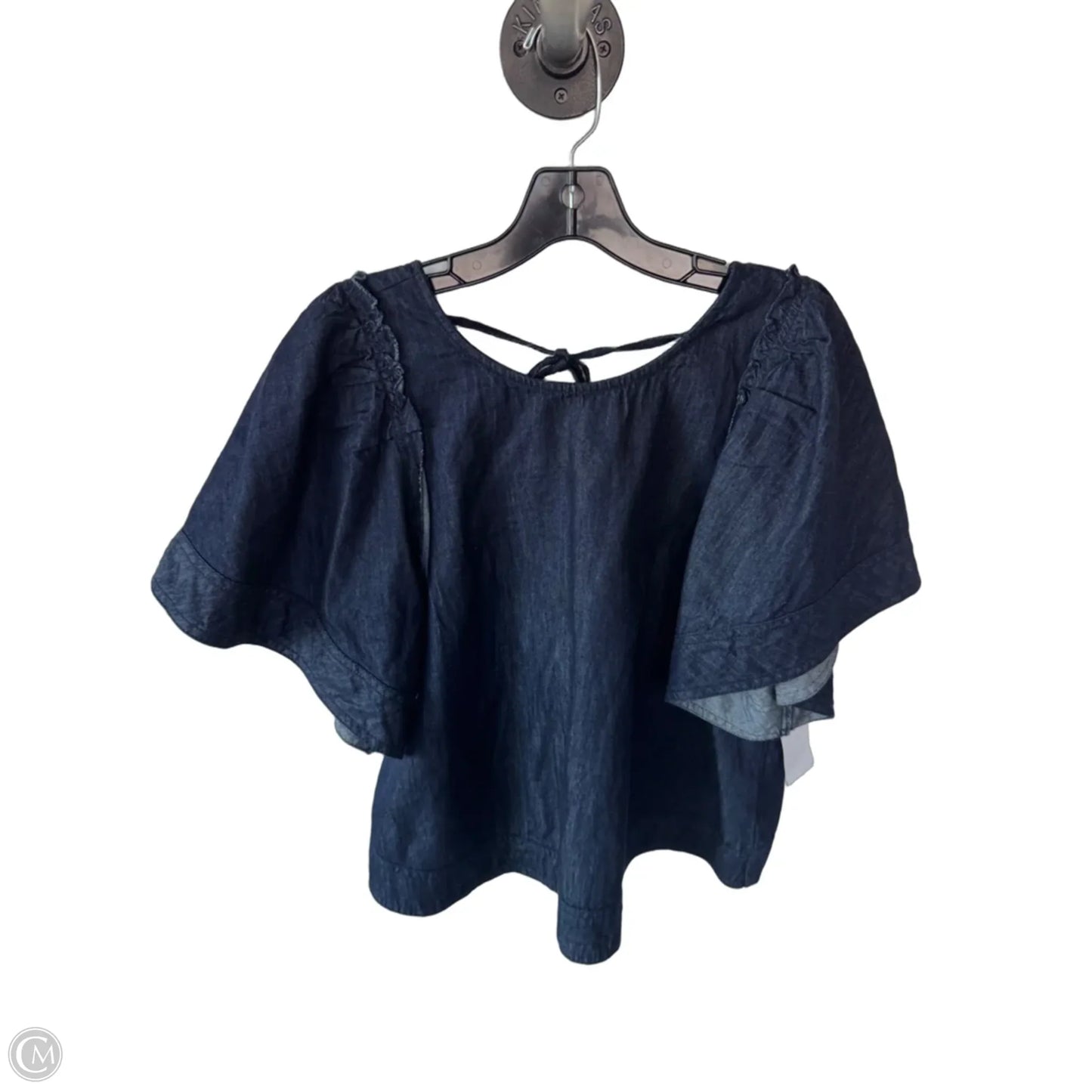 Top Short Sleeve By Pilcro In Blue Denim, Size: S