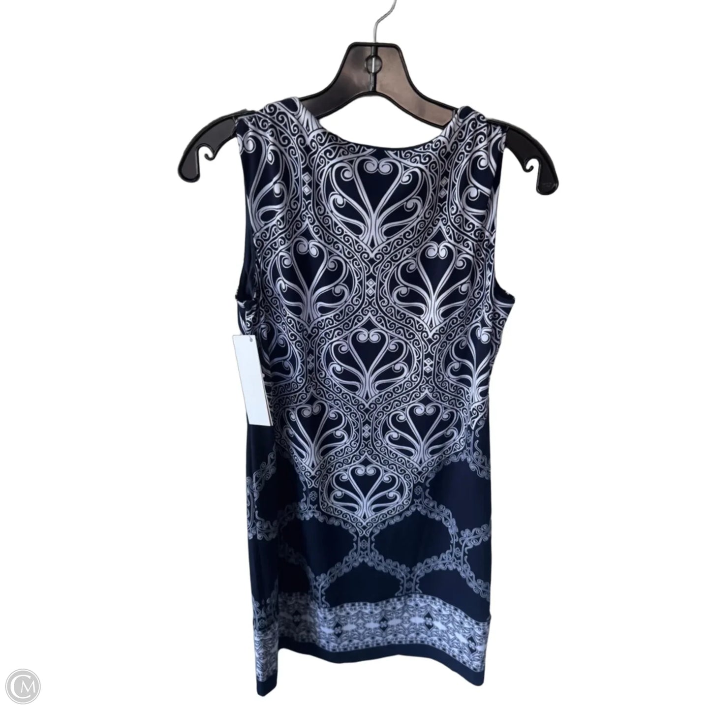 Dress Casual Midi By Jm Collections In Blue & White, Size: Mp