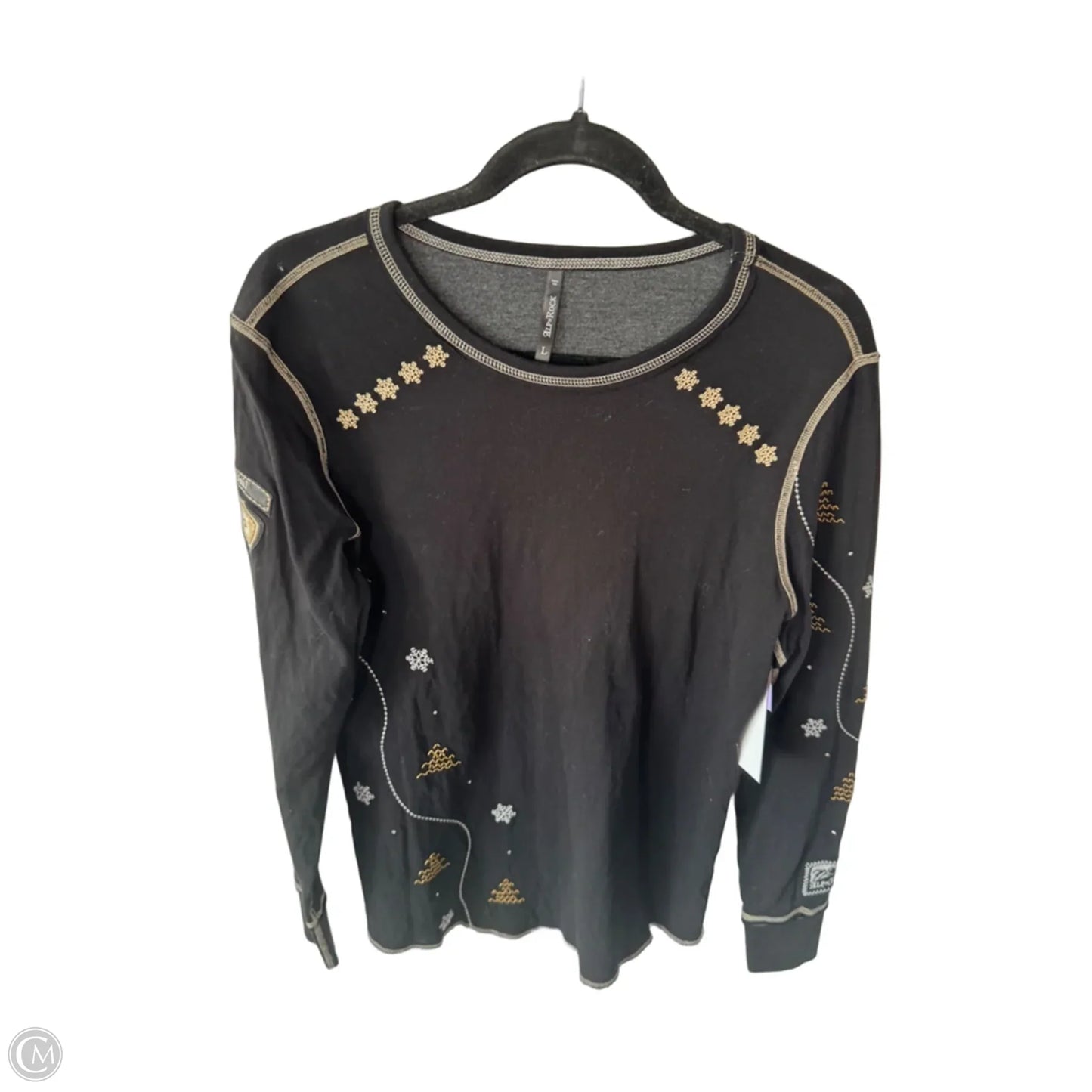 Top Long Sleeve By Alp N Rock In Black & Tan, Size: L