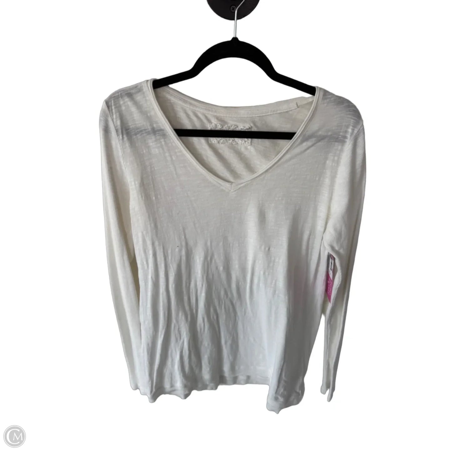 Top Long Sleeve By Cmc In White, Size: M