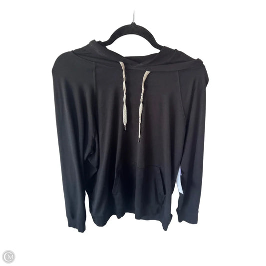 Athletic Top Long Sleeve Hoodie By Vuori In Black, Size: M