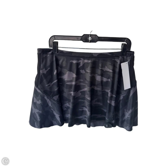 Athletic Skort By Athleta In Black & Grey, Size: 12