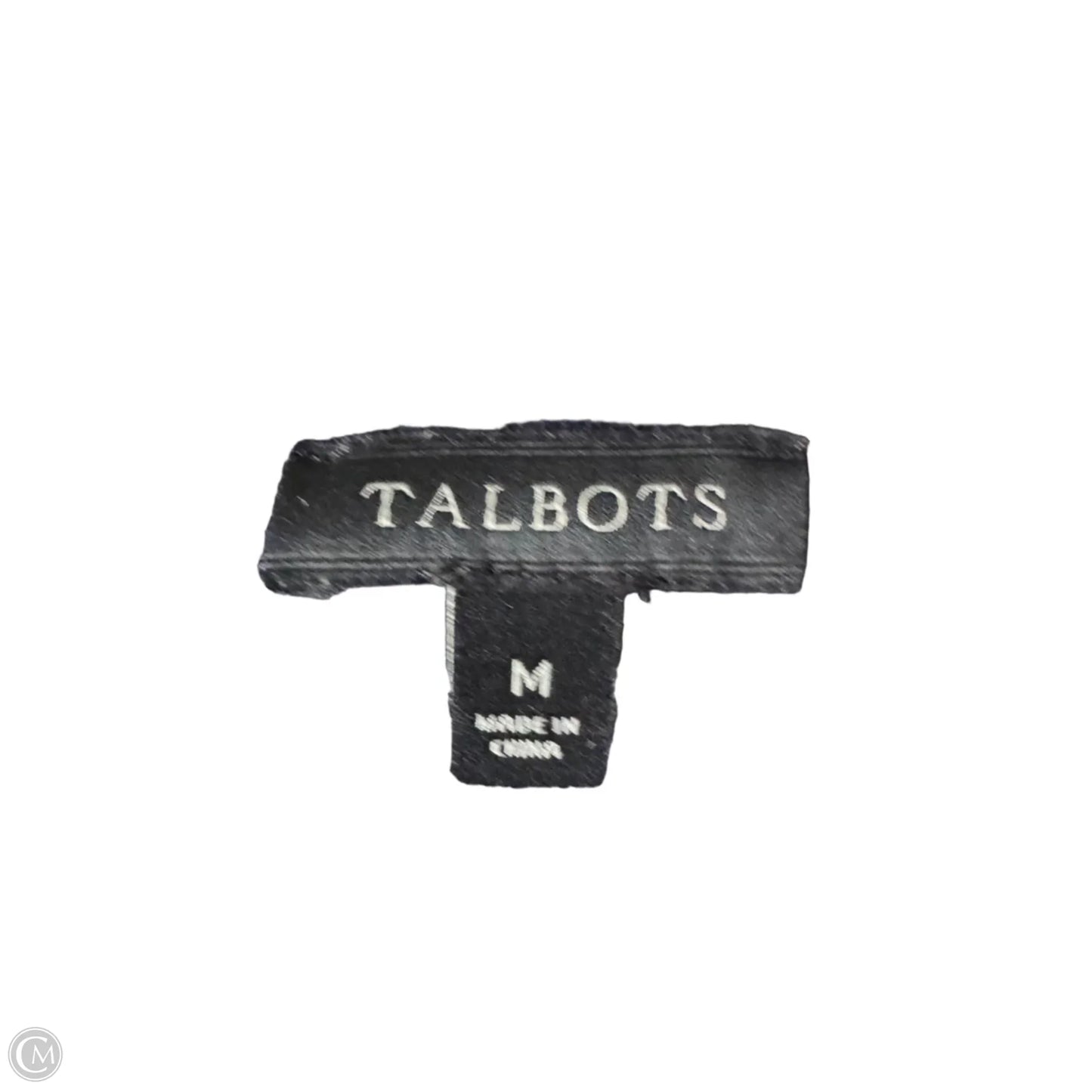Sweater By Talbots In Blue & White, Size: M