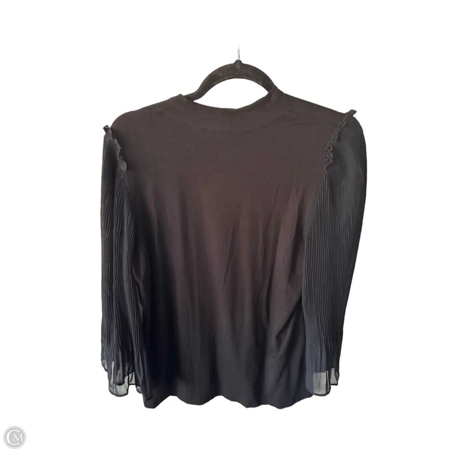 Top Long Sleeve By Chicos In Black, Size: M