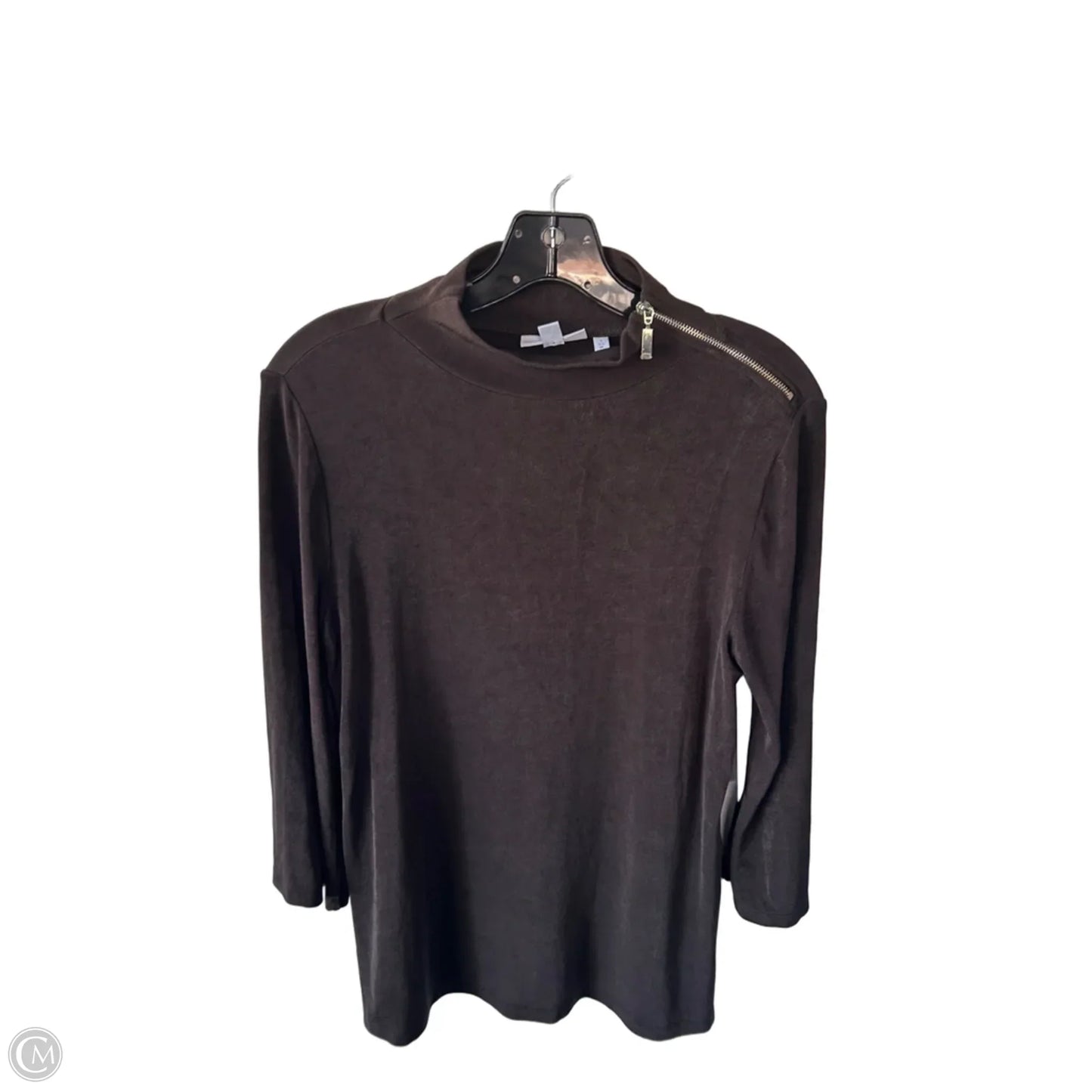Top Long Sleeve By Chicos In Brown, Size: M