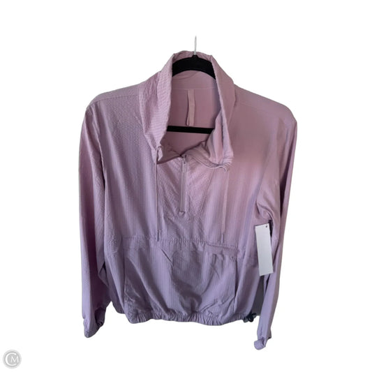 Athletic Top Long Sleeve Collar By Lululemon In Purple, Size: S