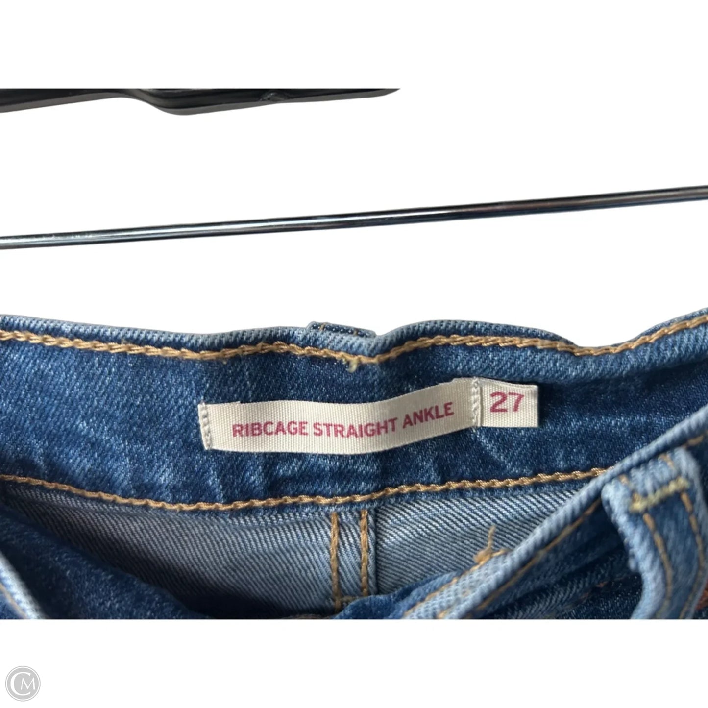 Jeans Straight By Levis In Black Denim, Size: 6