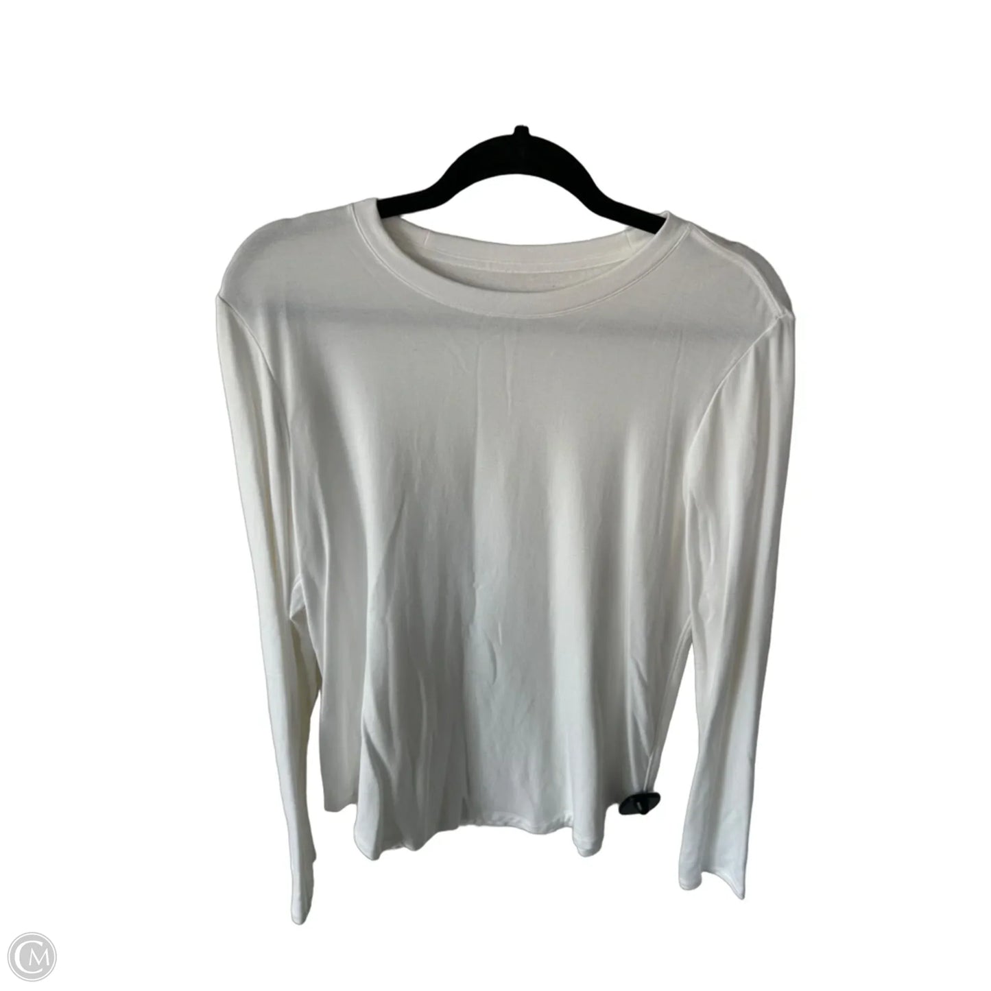 Athletic Top Long Sleeve Crewneck By Lululemon In White, Size: M