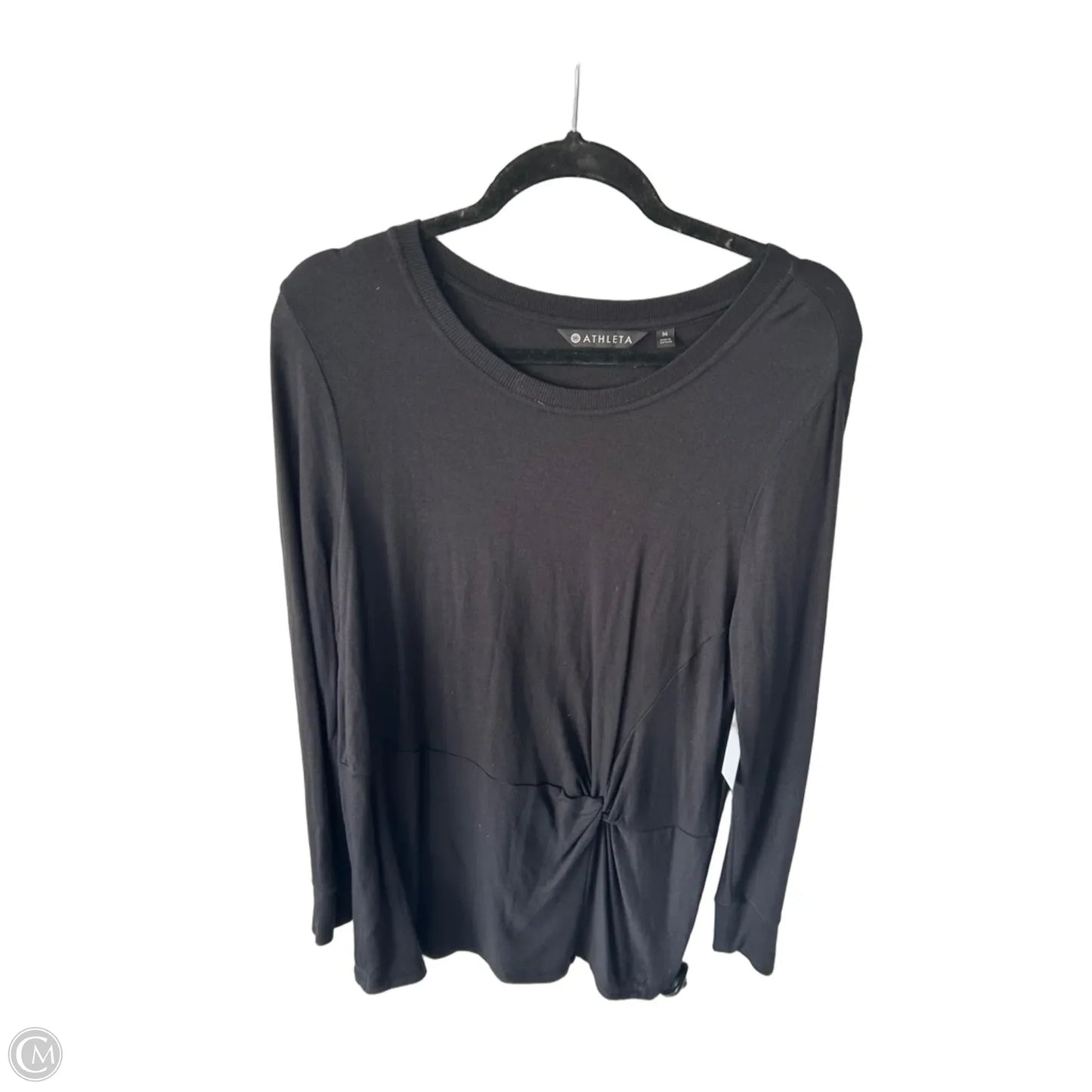 Athletic Top Long Sleeve Crewneck By Athleta In Black, Size: M