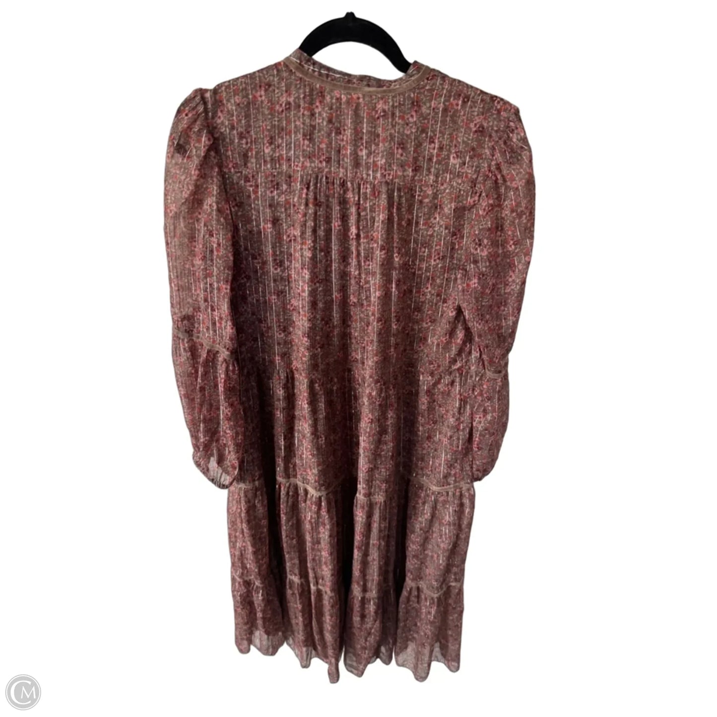 Dress Casual Midi By Lucky Brand In Brown & Orange, Size: S