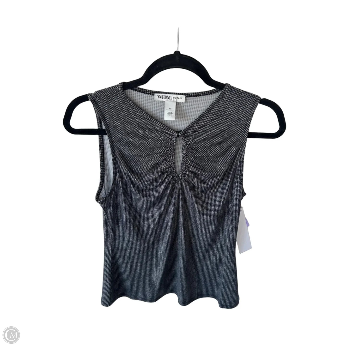 Top Sleeveless By White House Black Market In Black & Grey, Size: Xs
