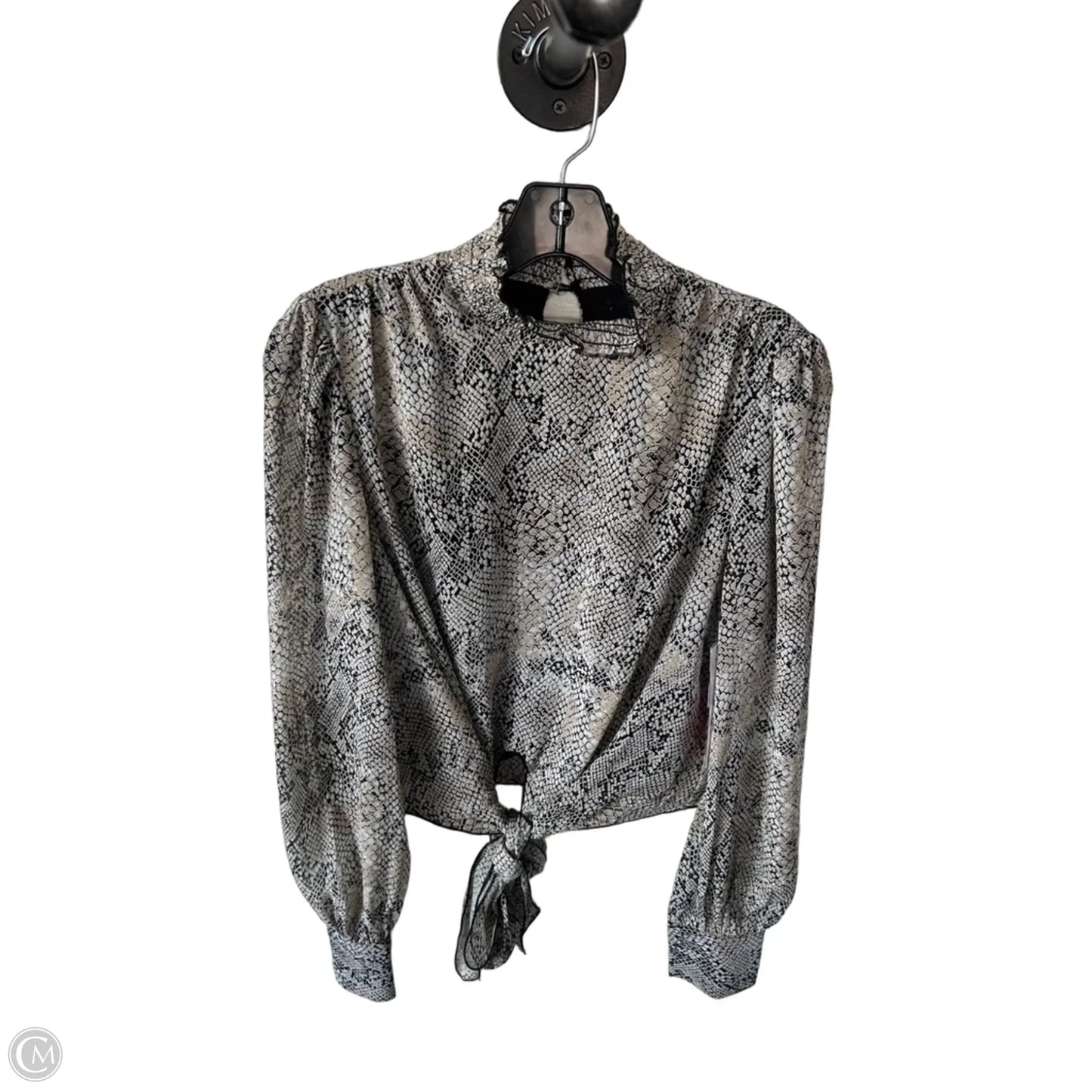 Top Long Sleeve By Lucy Paris In Black & Tan, Size: S