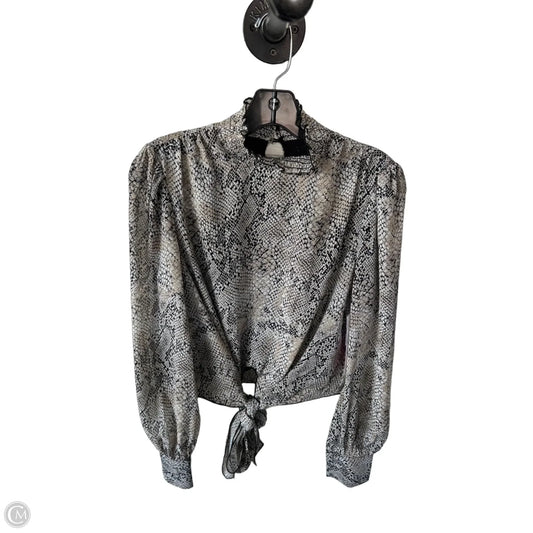 Top Long Sleeve By Lucy Paris In Black & Tan, Size: S