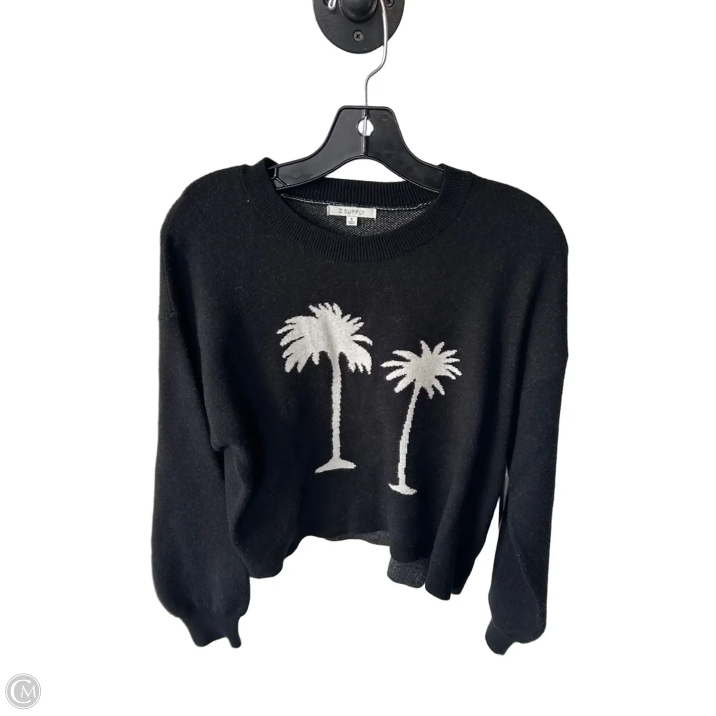 Sweater By Z Supply In Black & Cream, Size: S