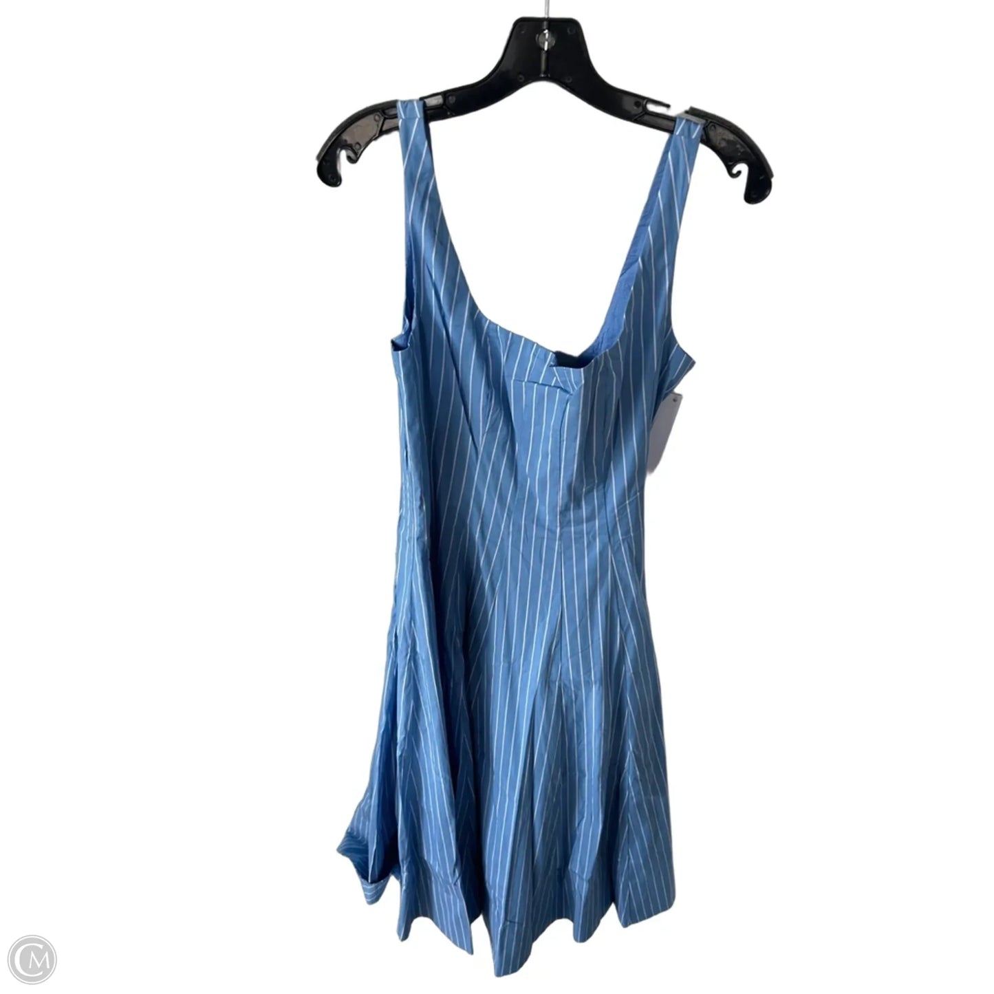 Dress Casual Midi By Clothes Mentor In Blue & White, Size: L