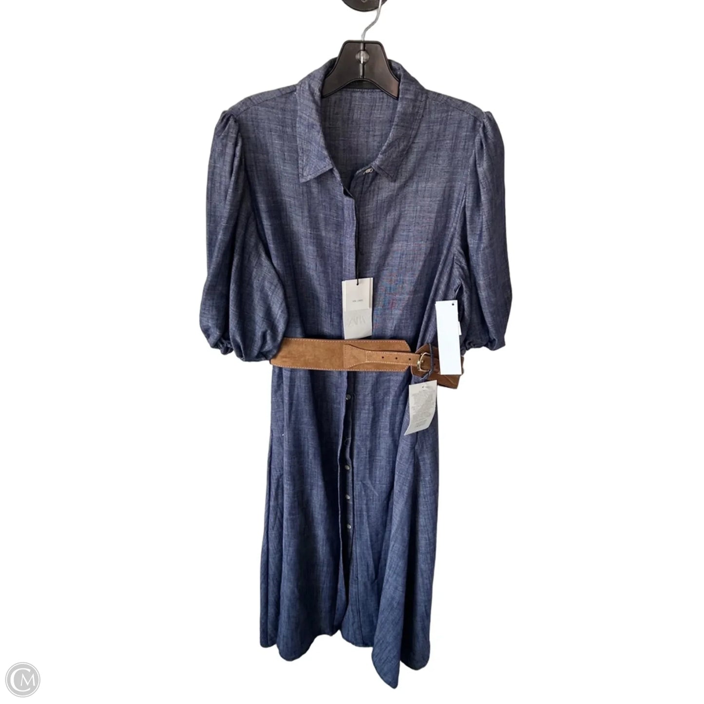 Dress Casual Maxi By Zara In Blue, Size: M