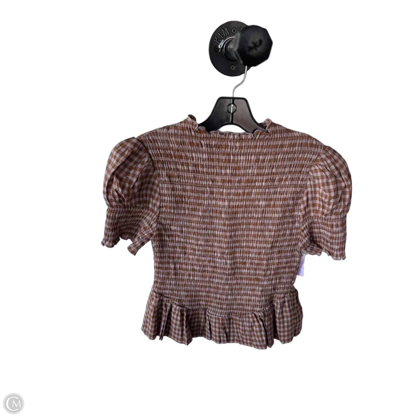 Top Short Sleeve By Reformation In Brown, Size: S