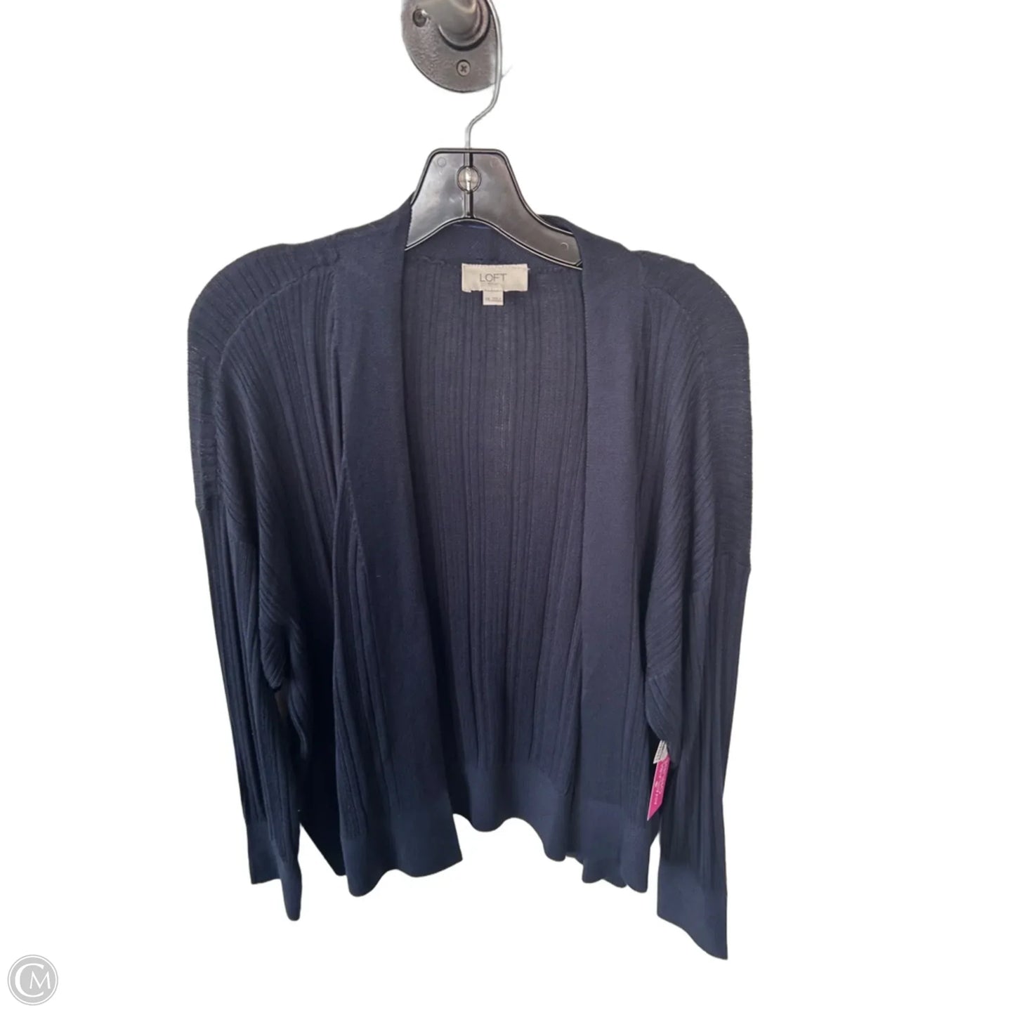 Sweater Cardigan By Loft In Blue, Size: Xxl