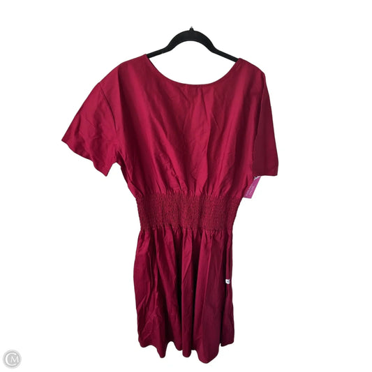 Dress Casual Midi By Cmb In Red, Size: L