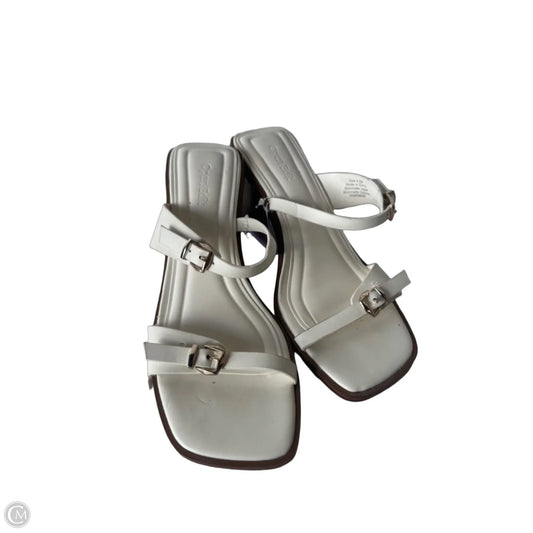 Sandals Heels Block By Open Edit In White, Size: 6.5
