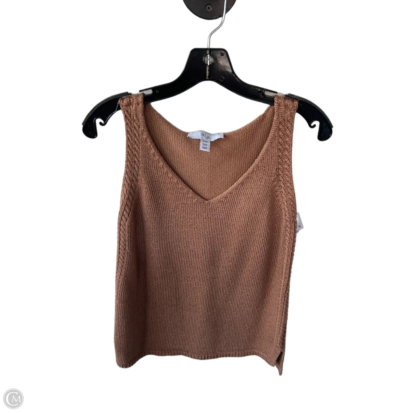 Vest Sweater By Clothes Mentor In Brown, Size: Xs