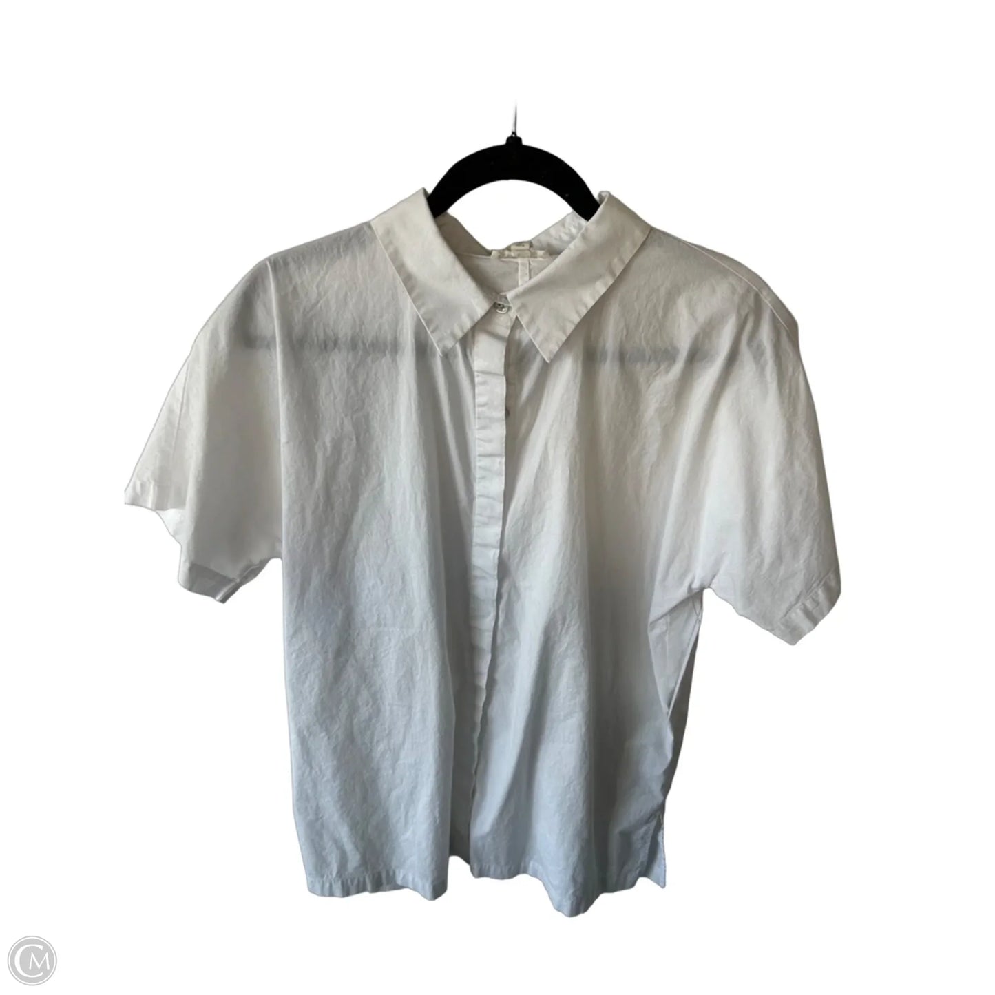 Top Short Sleeve By Eileen Fisher In White, Size: S