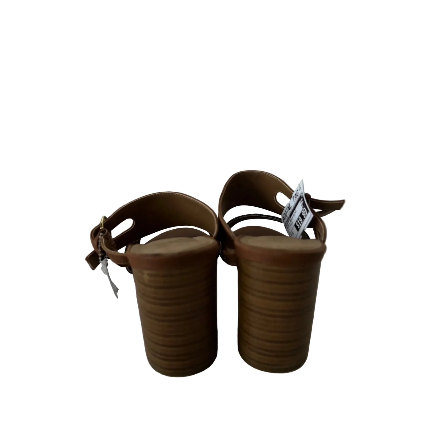 Sandals Heels Block By Aerosoles In Blue & Brown, Size: 10