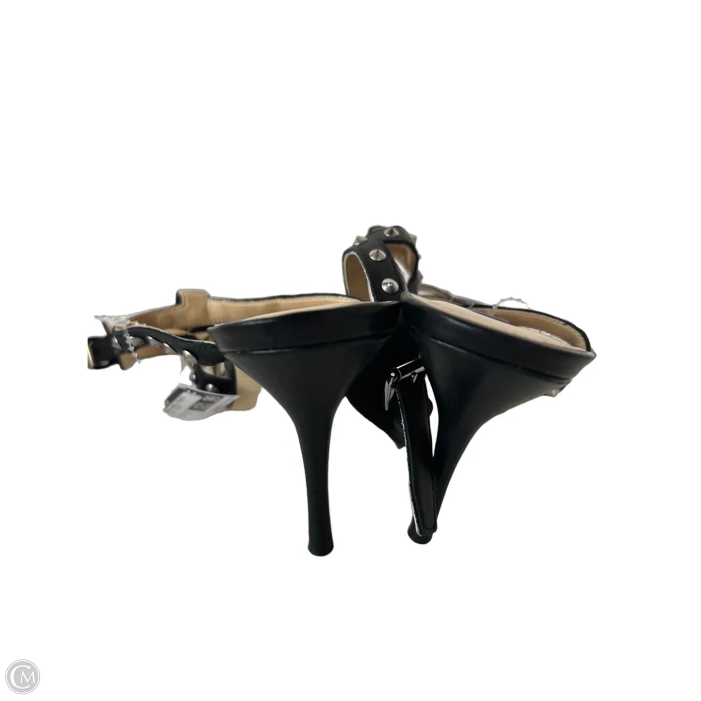 Sandals Heels Stiletto By Ivanka Trump In Black & Silver, Size: 7.5