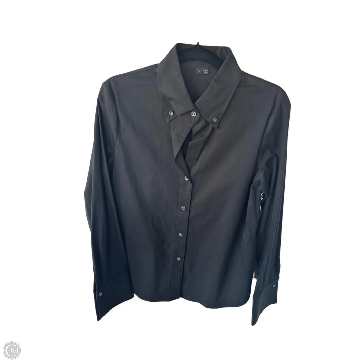Top Long Sleeve By Theory In Black, Size: M