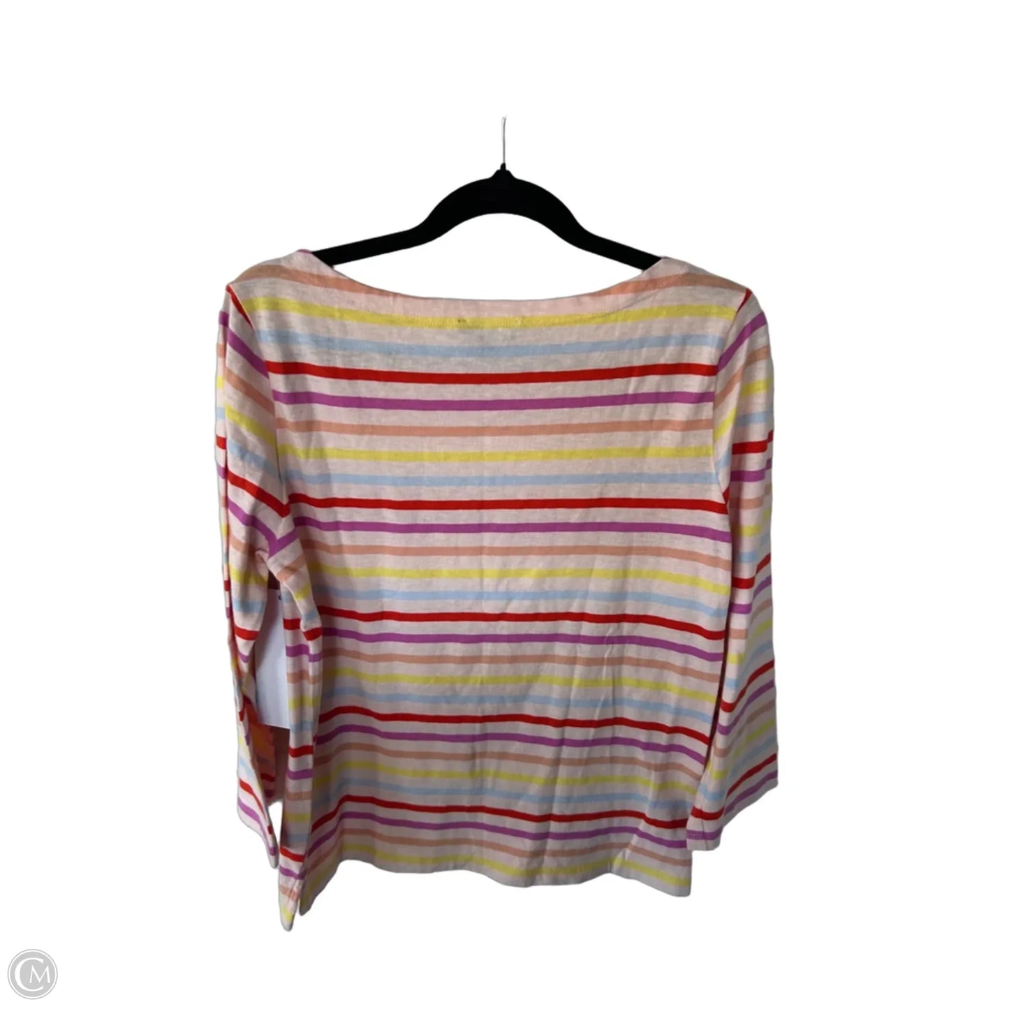 Top Long Sleeve Basic By J. Crew In Orange & Red, Size: M