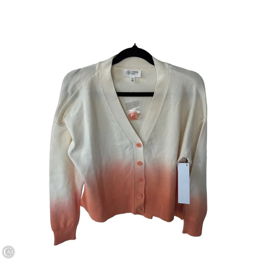 Sweater Cardigan By Candace Cameron Bure In Cream & Orange, Size: Xs