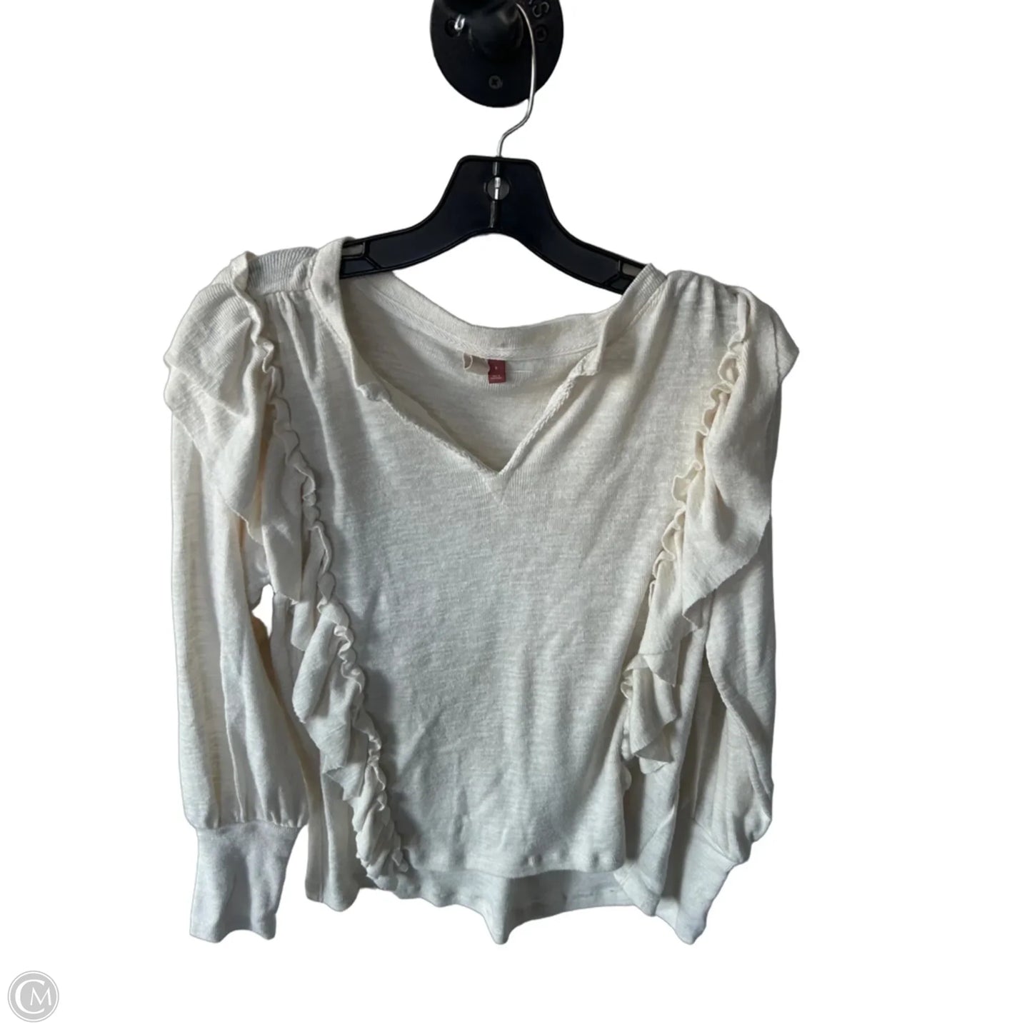 Top Long Sleeve By Pilcro In Cream, Size: S