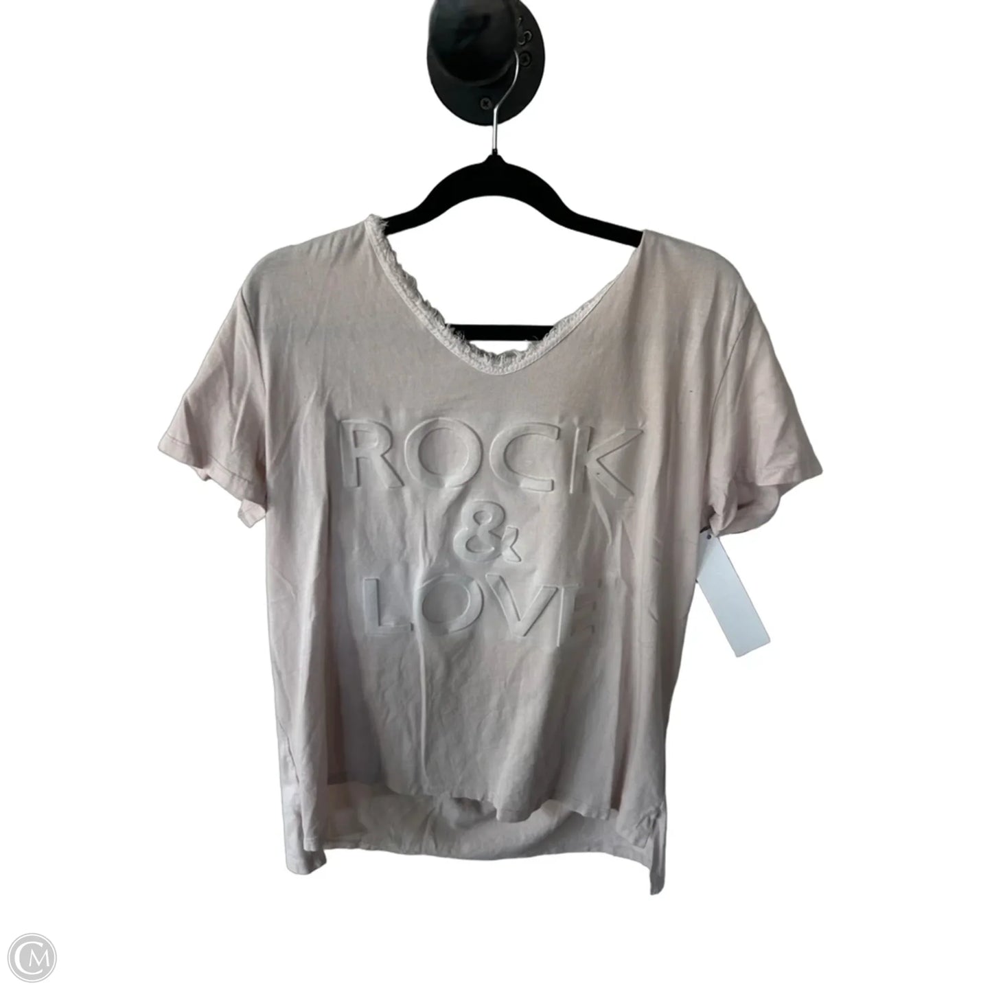 Top Short Sleeve By Venti6 In Pink, Size: M