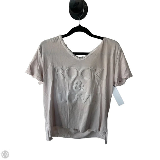 Top Short Sleeve By Venti6 In Pink, Size: M