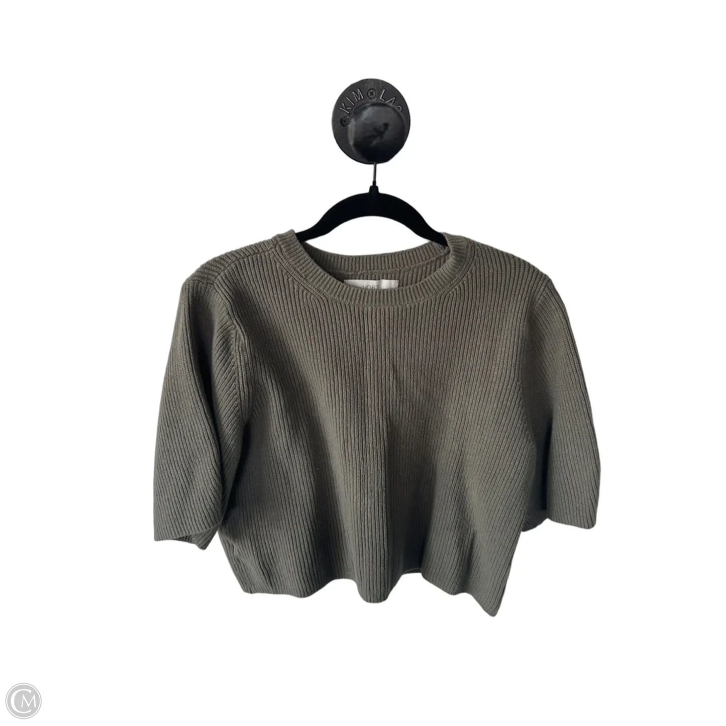 Sweater Short Sleeve By Loft In Green, Size: S