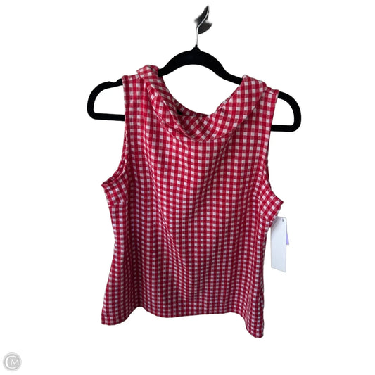 Top Sleeveless By Talbots In Red & White, Size: Mp