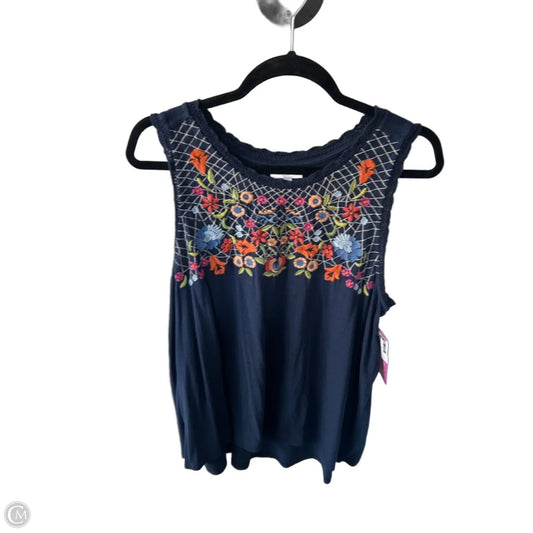 Top Sleeveless By J. Jill In Blue, Size: L