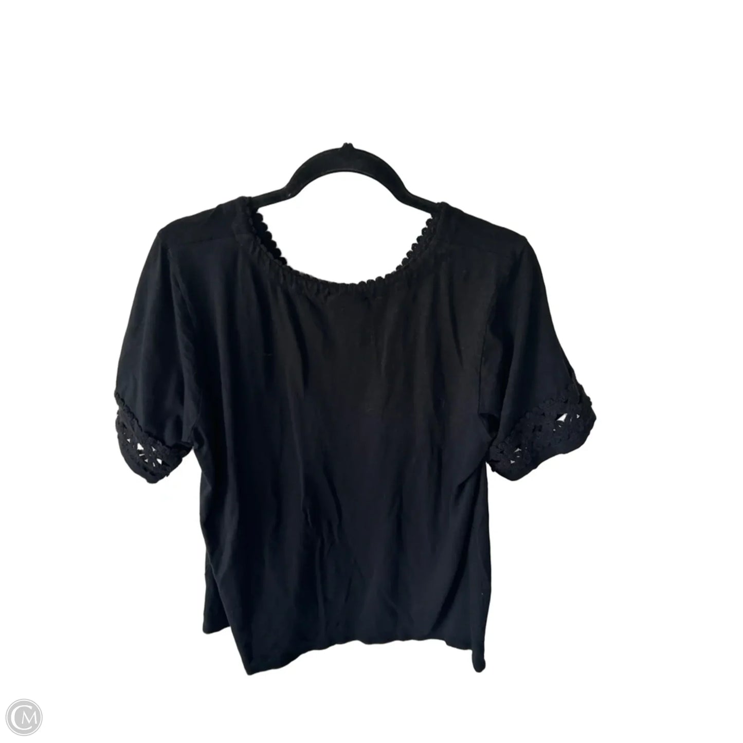 Top Short Sleeve By J. Jill In Black, Size: L