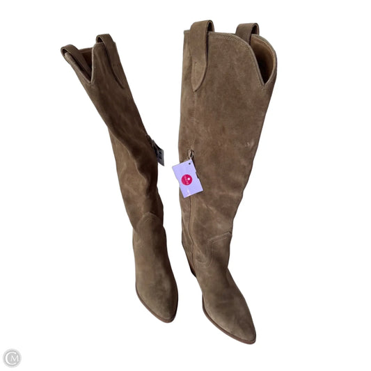 Boots Knee Heels By Blondo In Brown, Size: 7