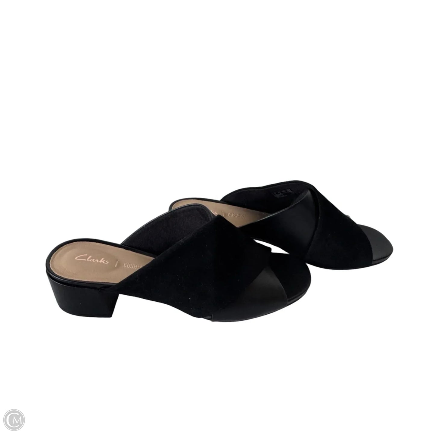 Sandals Heels Block By Clarks In Black, Size: 8.5