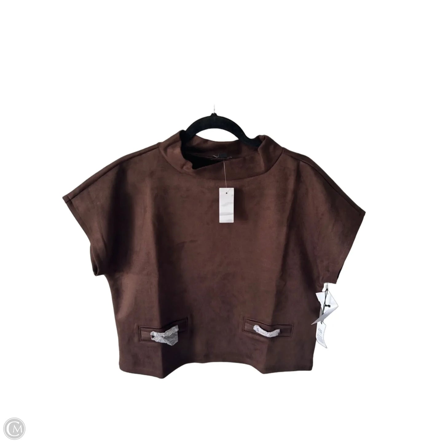 Top Short Sleeve By Ann Taylor In Brown, Size: L