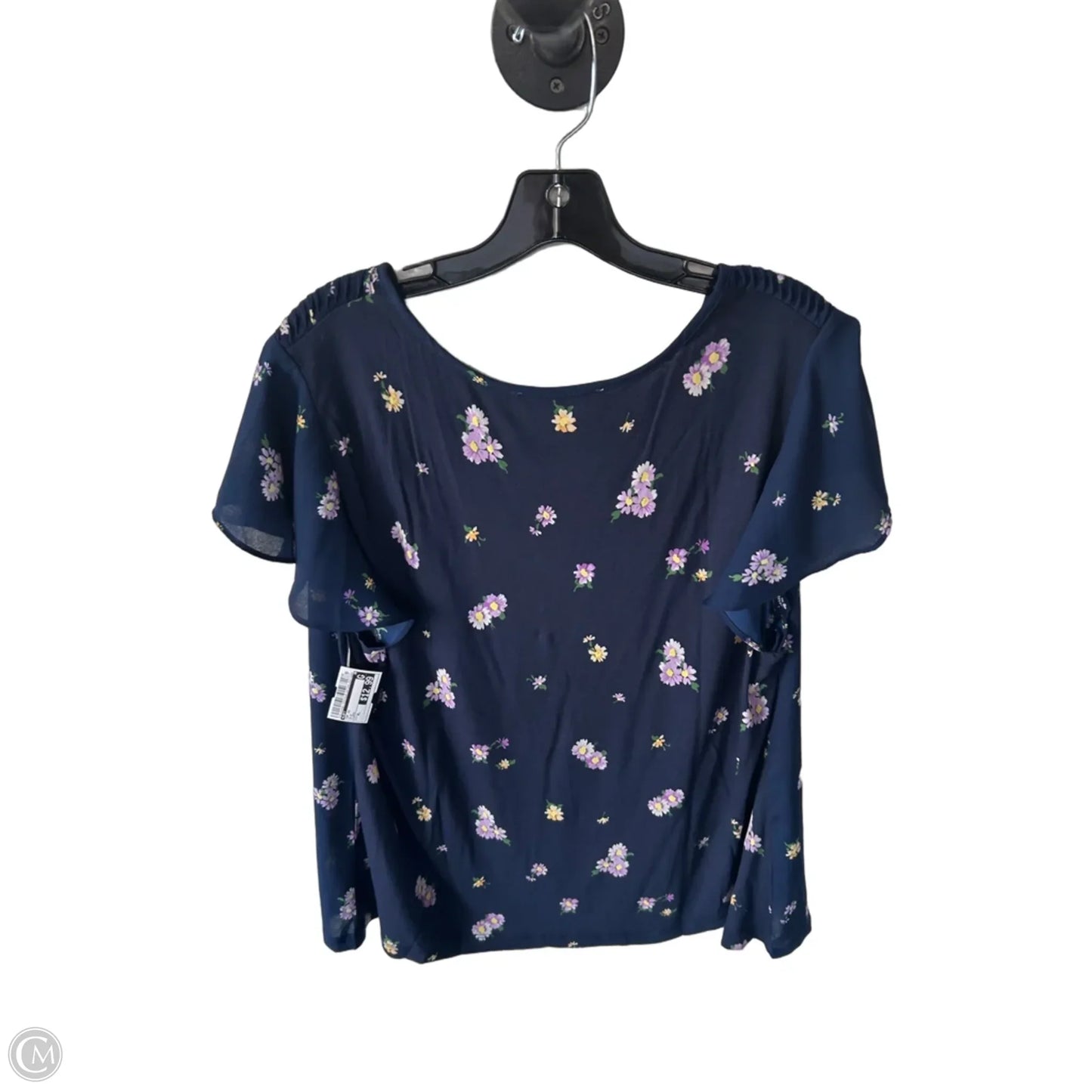 Top Short Sleeve By Loft In Blue, Size: Xl