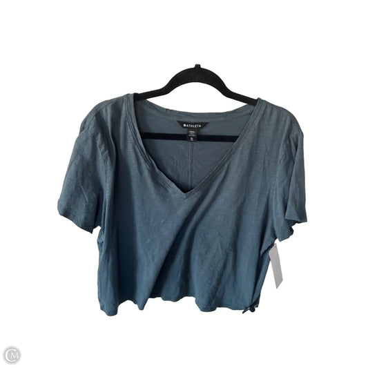 Athletic Top Short Sleeve By Athleta In Blue, Size: Xl